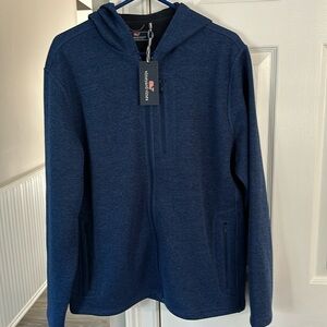 NWT vineyard vines men’s jacket zip front size large a Blue- fleece lined